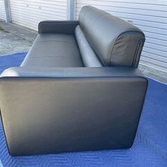 三人がけソファ ブラック 引き取り限定