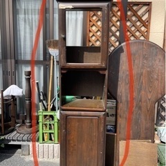 【無料】楢の木 収納棚 食器棚 DIY
