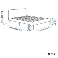 値下げしました！IKEAダブルベッド✳︎マットレス・ベッドフレームset