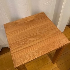 無印良品 無垢材サイドテーブルベンチ 板座 オーク材