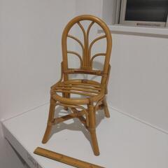 《お取引中》中古　ラタン（籐製）椅子型花台　
