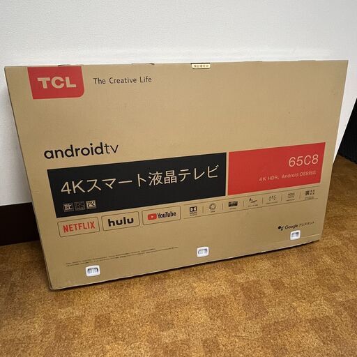 新品 未使用 TCL 65型 4K 液晶テレビ テレビ 37692円