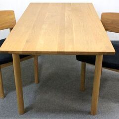 IDEE/イデー DIMANCHE/ディモンシュ ダイニング3点セット テーブル/チェア×2 オーク無垢材 Marina Bautier 中古家具 店頭引取歓迎 R6493)