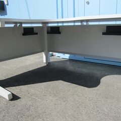 事務机　L型ラウンドデスク　左ラウンド　1600ｘ1200　イナバ製DU-FP1612WT7