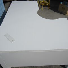 事務机　L型ラウンドデスク　左ラウンド　1600ｘ1200　イナバ製DU-FP1612WT7