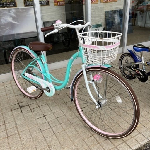 【ミントグリーンが可愛い❗️レッスン用❗️ジュニア❗️✨】CHERIR/シェリール 26インチ自転車