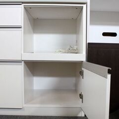 IDC大塚家具 グランデ 食器棚 キッチンボード 中古家具 店頭引取歓迎 R6511)