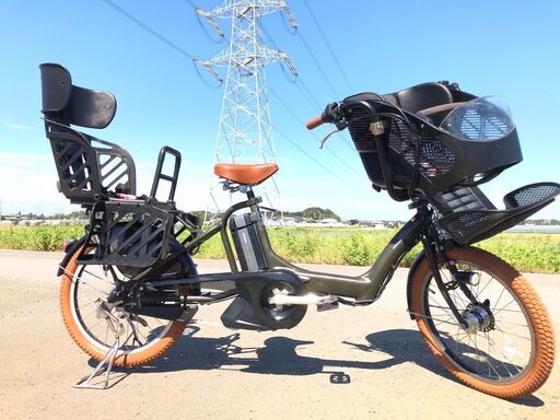 【3人乗り】電動自転車　ヤマハ　PAS　KISS　20インチ　カーキ