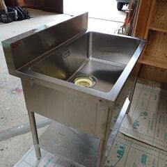 相談中【未使用】ステンレス 一槽シンク