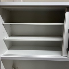 【さらに値下げました】大型キッチンボード　キッチン棚　エナメルホワイト　ファニチャー