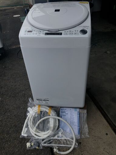 SHARP ES-TX8E-W 洗濯8kg 乾燥4.5kg 洗濯乾燥機 2021年製 D085G035