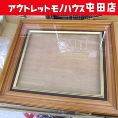 油絵 F8用 額縁 木製&ガラス 紙箱あり 中古 62×52ｃｍ...