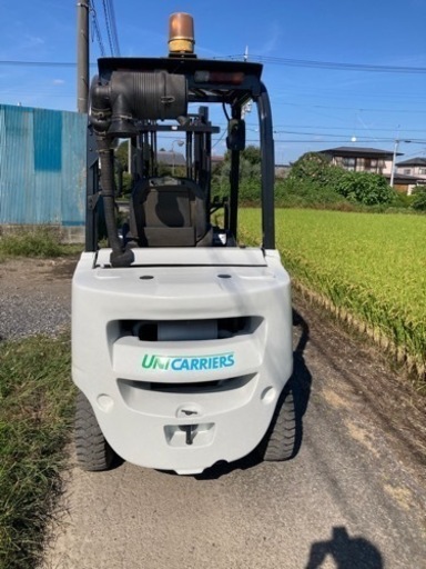 三菱ユニキャリア フォークリフト 2.5トン、3レバー横回転・スライド ガソリン、型式: FHGE25T5 年式 2019年 5030時間