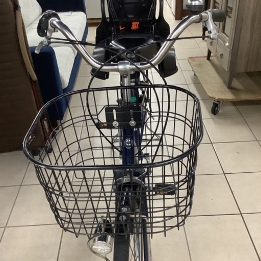 シードリーム シティサイクルキッズシート付き 3段変速 26インチ