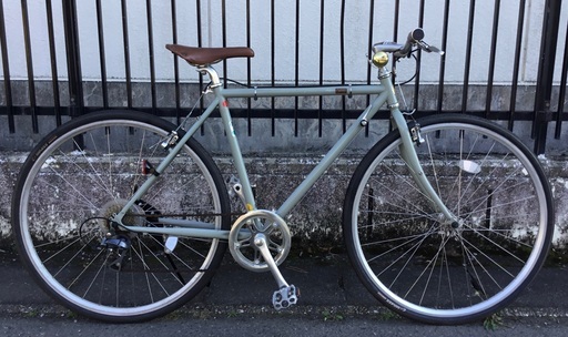 ＜整備・良品＞◉タイヤ新品・ブリヂストン・CHeRO（クエロ） 510mm  700×32C  外装8段変速 ピジョングレー HRF751