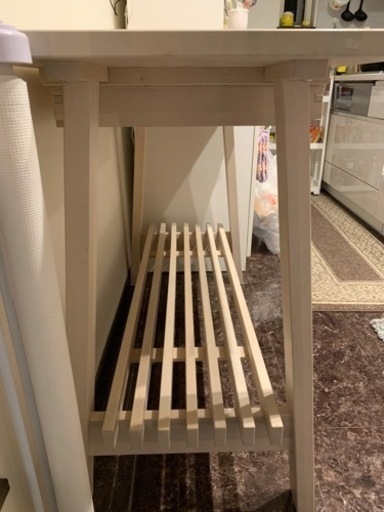 IKEA(イケア) カウンターテーブル　(NORRAKER サイドボード, ホワイト バーチ )