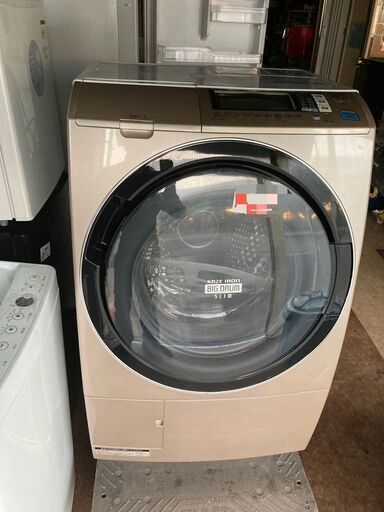 ☆中古￥23,000！【会員価格￥23,000】HITACHI　9.0kgドラム洗濯機　家電　2013年製　BD-S7500R型　幅63cmｘ奥行72cmｘ高さ105cm　【BI175】