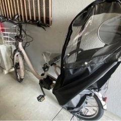 【お譲り先が決まりました】bikke 電動自転車　子乗せ自転車　後ろ乗せタイプ