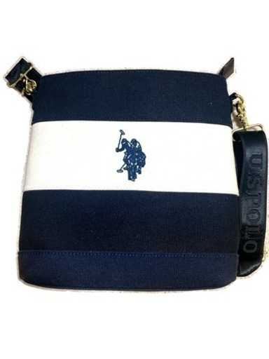 【U.S. POLO ASSN】ワイドボーダー　スクエアショルダーバック