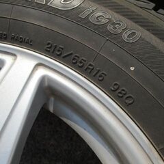 215/65R16 スタッドレスタイヤ アルミ付き ヨコハマ アイスガードIG30 PCD114.3 5穴 ②