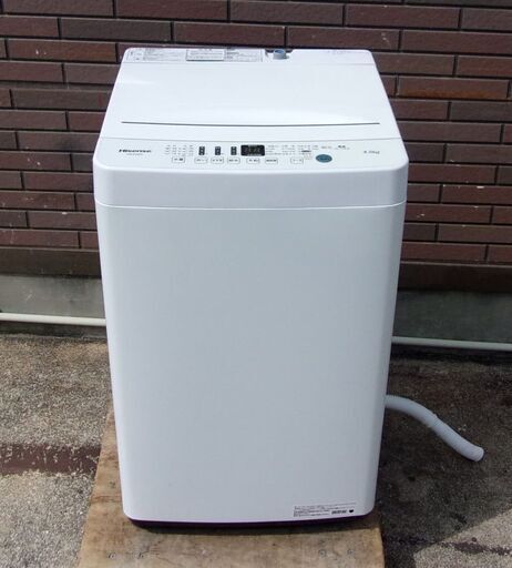 【お値打ち品】JMS0413)Hisense/ハイセンス 全自動洗濯機 HW-E4503 2019年製 4.5kg 中古品 動作OK【取りに来られる方限定】