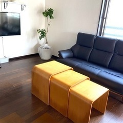 リビング家具　43型4Kモニター　観葉植物　等　7点セット