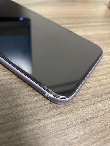 貰い手様確定済み】iPhone11 128GB パープル SIMフリー ヒビあり【新品