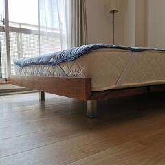 【受渡者確定しました:譲ります】セミダブルベッド+マットレス