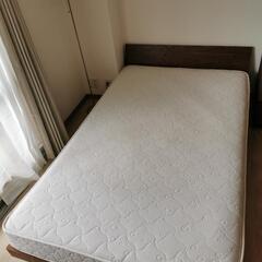 【受渡者確定しました:譲ります】セミダブルベッド+マットレス