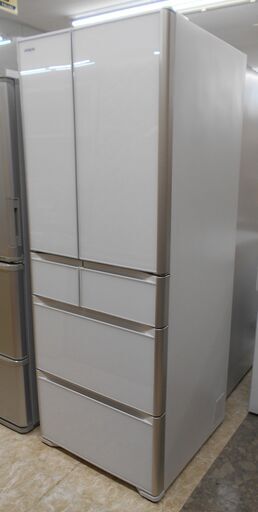 HITACHI 6ドア冷蔵庫 505L 自動製氷 ガラスドア 2020年製 R-X51N(XW)型