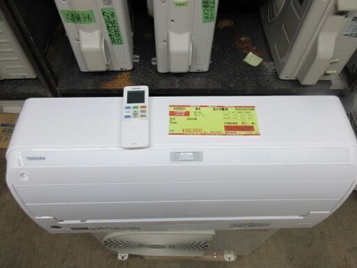 K03521　東芝　 中古エアコン　主に6畳用　冷房能力　2.2KW ／ 暖房能力　2.2KW