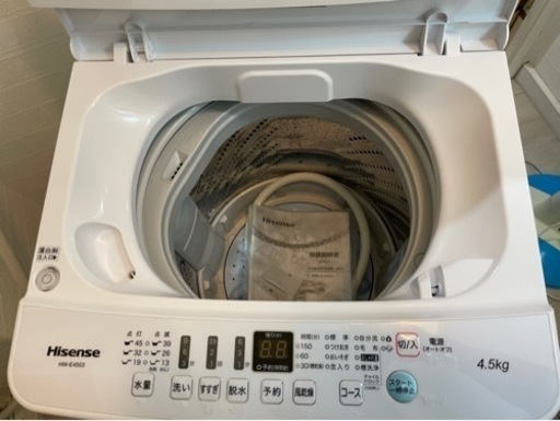 美品洗濯機一人暮らし HISENSE HW-E4503 全自動電気洗濯機（家庭用）