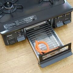 ガステーブル LPガス 2017年製 幅59cm 水なし片面焼き Paloma PA-N41B-