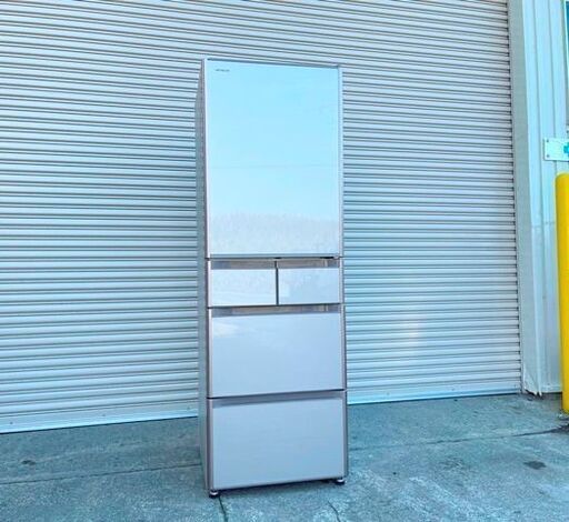 【北区篠路町太平！引取歓迎！】HITACHI/日立 ノンフロン冷凍冷蔵庫「R-S40J」 2019年製 真空チルド/自動製氷機能/片開き5ドア/まんなか冷凍 中古品