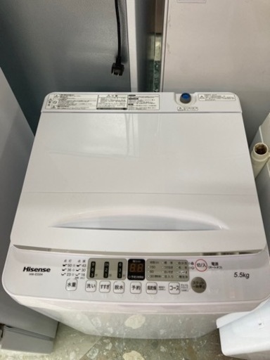 〈2022年製〉ハイセンス 5．5kg全自動洗濯機 オリジナル 白 HW-E5504 リサイクルショップ宮崎屋住吉店22.9.27F