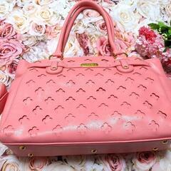 リズリサ♥ピンク♥花柄❤リボン付き♥バッグ