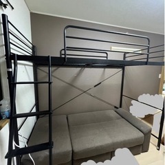 値下げ交渉可！ ロフトベッド ハイベッド （セパタ N BK）
