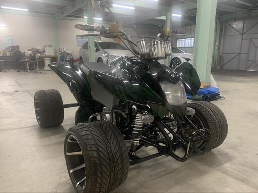 【売約】ATV 四輪バギー 50CC バッテリー、プラグ新品！ 10インチカスタムホイール！社外2本出しマフラー！