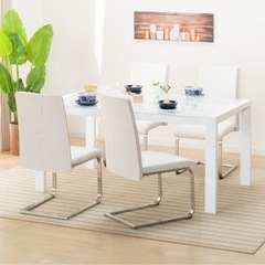 【お取引中】大理石調ダイニングテーブルセット