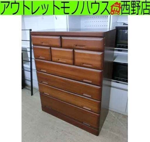 6段チェスト 木製 89×45×107 タンス 箪笥 たんす 引出し 衣類収納 六段 札幌 西野店