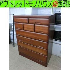6段チェスト 木製 89×45×107 タンス 箪笥 たんす 引出し 衣類収納 六段 札幌 西野店