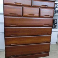 6段チェスト 木製 89×45×107 タンス 箪笥 たんす 引出し 衣類収納 六段 札幌 西野店