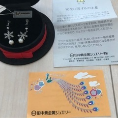 田中貴金属ジュエリー パール付きプラチナイヤリング