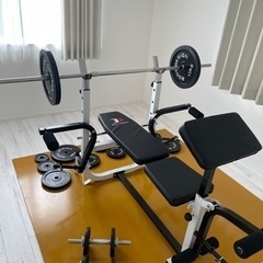 ベンチプレスセットBODY DESIGN(ボディデザイン)ホームビルダーパック / ラバーバーベルセット100kg │ マシンセット トレーニングベンチ バーベル ダンベル ラバー