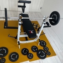 ベンチプレスセットBODY DESIGN(ボディデザイン)ホームビルダーパック / ラバーバーベルセット100kg │ マシンセット トレーニングベンチ バーベル ダンベル ラバー