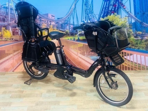 ❷4395新品長生き8.9A新品タイヤ　3ヶ月保証　子供乗せ電動自転車　YAMAHA