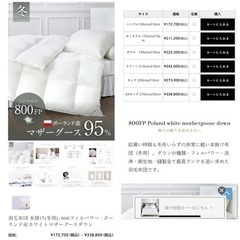 羽毛布団 定価172700円
