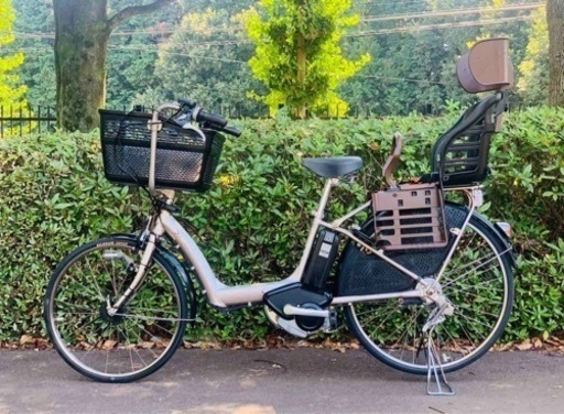❷4335 長生き8.9A 子供乗せ電動自転車　ﾌﾞﾘｼﾞｽﾄﾝ 保証3ヶ月