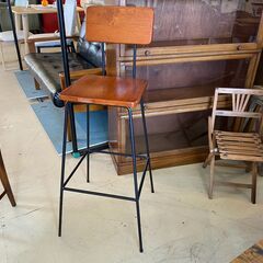 宇都宮でオシャレな家具を探すなら『オトワリバース！』スツール カウンターチェア 椅子 ブラウン×ブラック 中古品