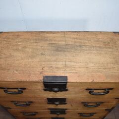 【ヤ取10/7終了】≪y411≫希少 アンティーク/骨董 明治37年 2分割 4段 和箪笥/時代箪笥/整理箪笥/古箪笥 タンス 白系 和室 40924-02